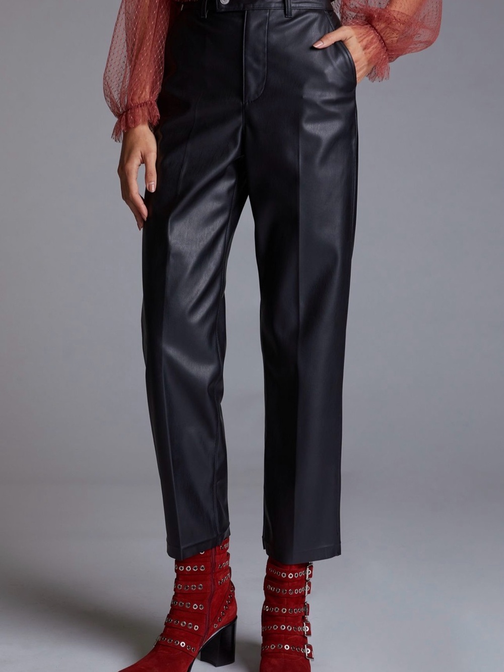 Levi's Black Faux Leather Trousers